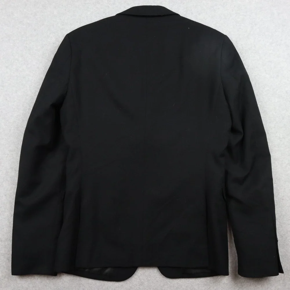Egara Blazer Mens 35S Extreme Slim Fit 2-Button Suit Jacket Coat Formal Black‎